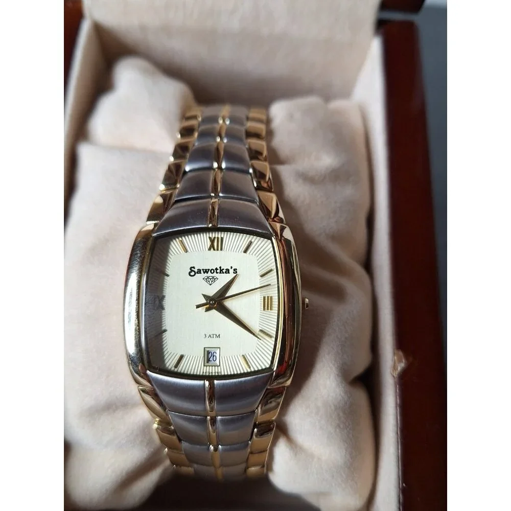 Sawotka's two - Tone Stainless Steel Design Quartz Movement - Picture 1 of 9